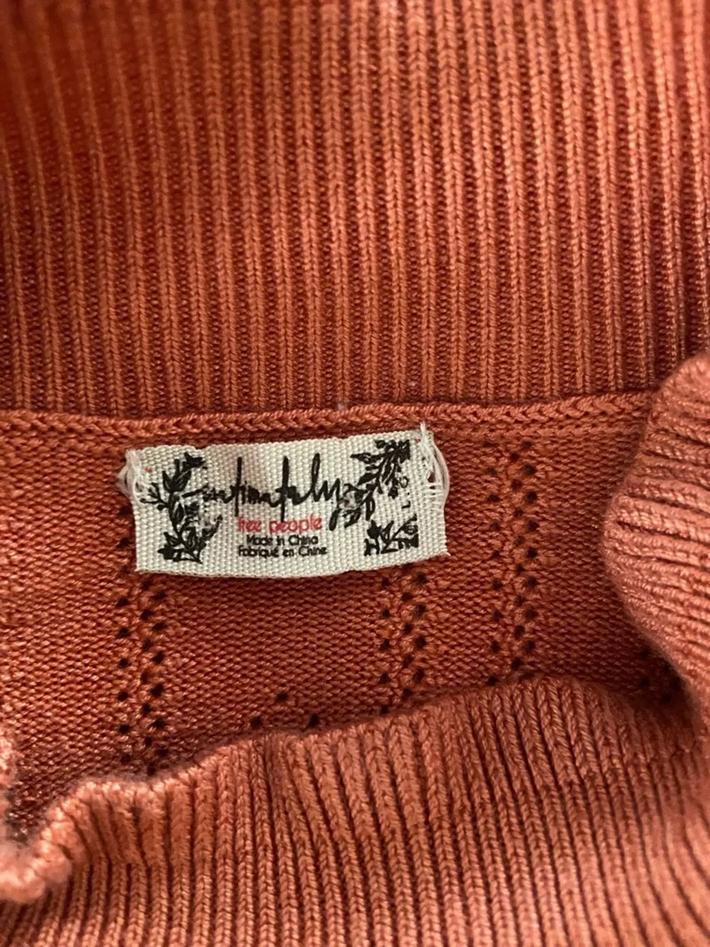 Free People Intimately Womens Coral Pointelle Me About It Mock Neck Bodysuit L